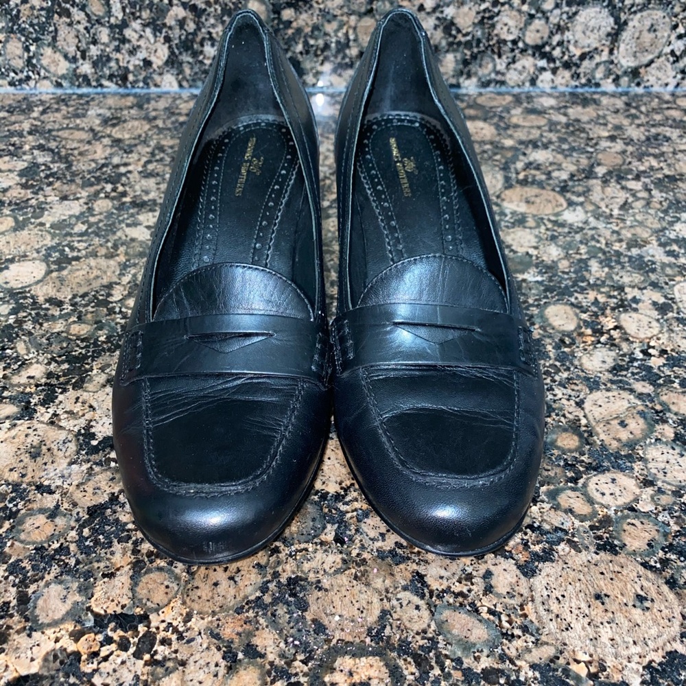 Brooks Brother 346 Block Heel Penny Loafer SZ 7